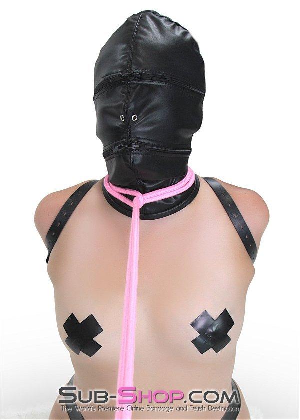 9773M      Zipper Head Locking Zipper Eyes and Mouth Slave Hood Hoods   , Sub-Shop.com Bondage and Fetish Superstore