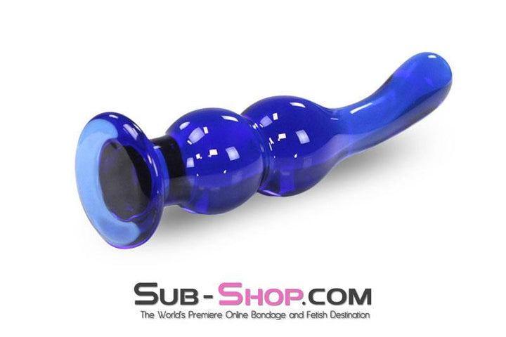 9780M      Cobalt Ice Glass G-Spot or P-Spot Massager - LAST CHANCE - Final Closeout! Black Friday Blowout   , Sub-Shop.com Bondage and Fetish Superstore