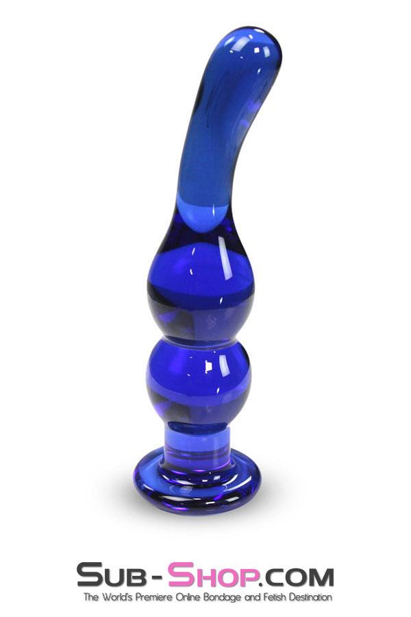 9780M      Cobalt Ice Glass G-Spot or P-Spot Massager - LAST CHANCE - Final Closeout! Black Friday Blowout   , Sub-Shop.com Bondage and Fetish Superstore
