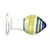 9786M      Saturn's Rings Yellow & Blue Glass Anal Plug Massager - LAST CHANCE - Final Closeout! Black Friday Blowout   , Sub-Shop.com Bondage and Fetish Superstore