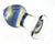9786M      Saturn's Rings Yellow & Blue Glass Anal Plug Massager - LAST CHANCE - Final Closeout! Black Friday Blowout   , Sub-Shop.com Bondage and Fetish Superstore