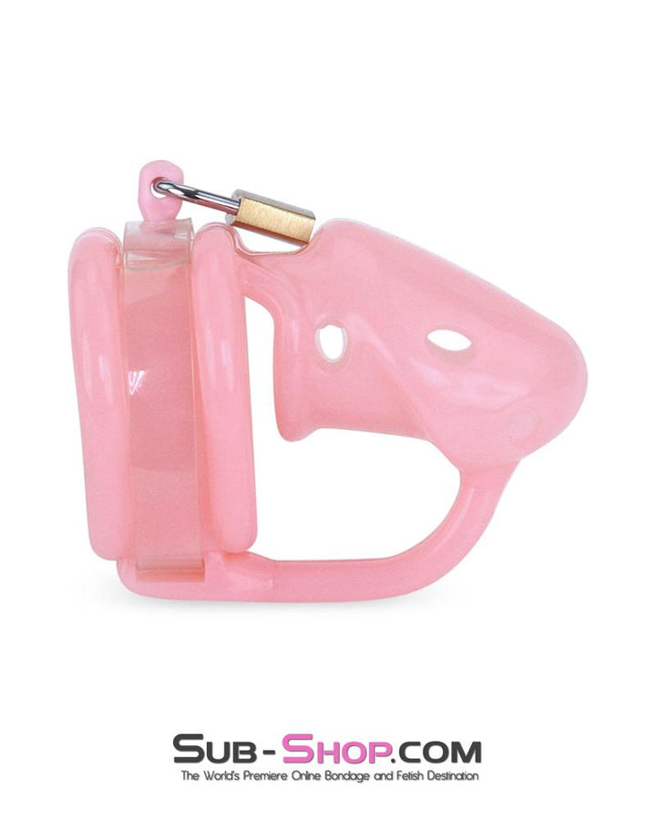 9794M-SIS      Sissy Pink Birdlocked Style Spiked Soft Silicone Locking Male Chastity Sissy   , Sub-Shop.com Bondage and Fetish Superstore