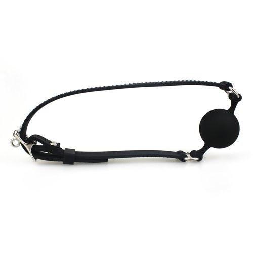 9802M      Small Black Silicone Locking Breather Ball Gag Gags   , Sub-Shop.com Bondage and Fetish Superstore