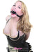 9802M      Small Black Silicone Locking Breather Ball Gag Gags   , Sub-Shop.com Bondage and Fetish Superstore