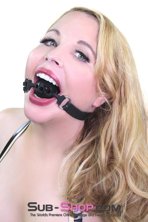 9802M      Small Black Silicone Locking Breather Ball Gag Gags   , Sub-Shop.com Bondage and Fetish Superstore