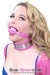 1417R-SIS      Sissy Pink Rubber Lined Locking Stainless Steel Collar Sissy   , Sub-Shop.com Bondage and Fetish Superstore