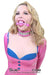 1417R-SIS      Sissy Pink Rubber Lined Locking Stainless Steel Collar Sissy   , Sub-Shop.com Bondage and Fetish Superstore
