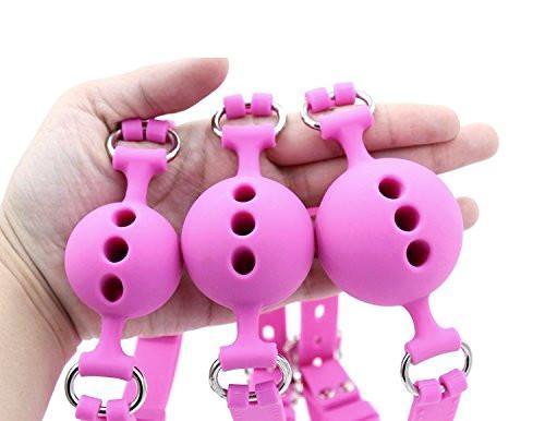 9806M-SIS Medium Pink Silicone Sissy Locking Breather Ball Gag Feminine Restraint Toy Sissy , Sub-Shop.com Bondage and Fetish Superstore