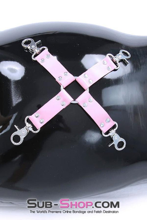 9813M      Pink Hogtie Hardware Straps & Clips Set Connectors   , Sub-Shop.com Bondage and Fetish Superstore