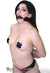 9814M      Ball Gag and Connected Wrist Restraint System Bondage Set   , Sub-Shop.com Bondage and Fetish Superstore