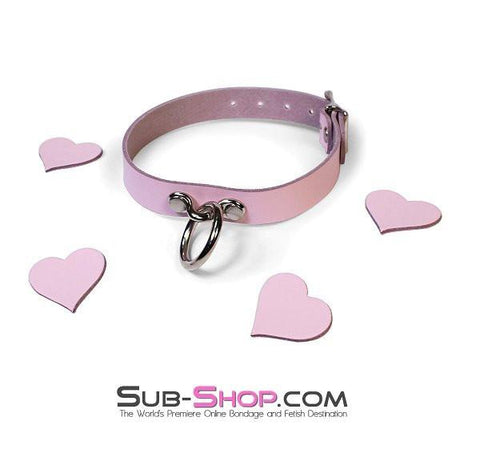 0982A      Princess Pink Leather Spellbound Collar Collar   , Sub-Shop.com Bondage and Fetish Superstore