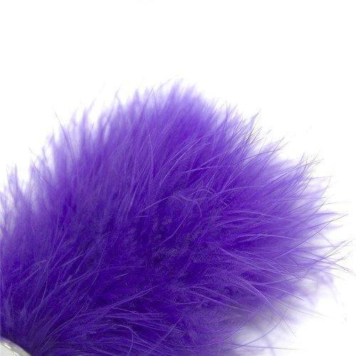 9830M      Bunny Butt Chrome Plug with Purple Puff Tail - LAST CHANCE - Final Closeout! Black Friday Blowout   , Sub-Shop.com Bondage and Fetish Superstore