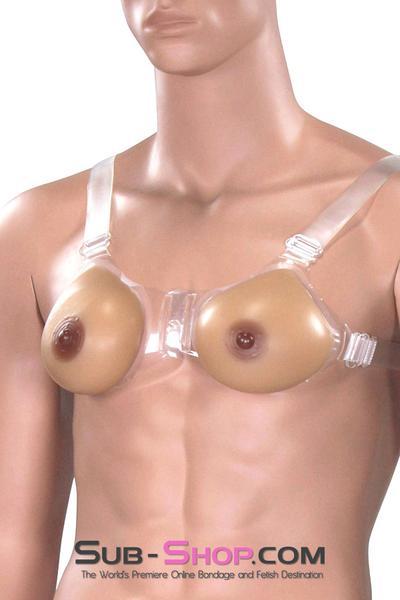 9853RS-SIS Sofia Real Feminization Forced Feminization Feel Silicone Crossdressing Sissy Breast Form Enhancers with Nipples, B Cup Sissy , Sub-Shop.com Bondage and Fetish Superstore