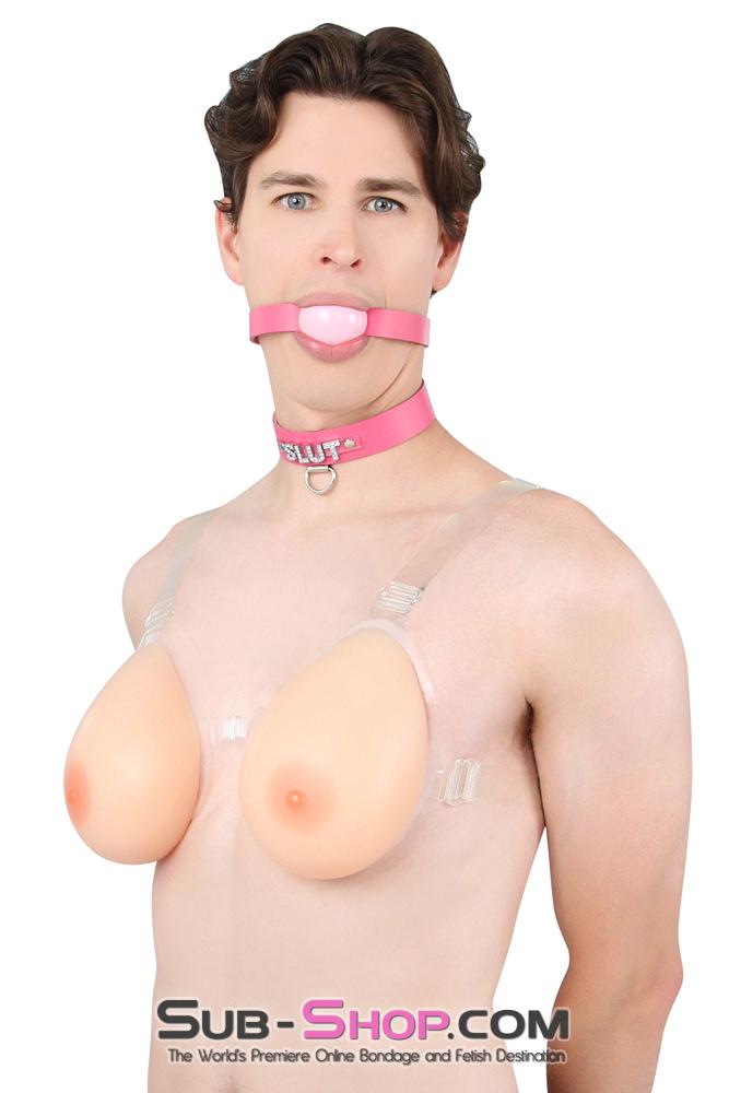 6847A-SIS      Hot Pretty Pink BDSM Roleplay Sissy SLUT Rhinestone Leather Collar Sissy   , Sub-Shop.com Bondage and Fetish Superstore
