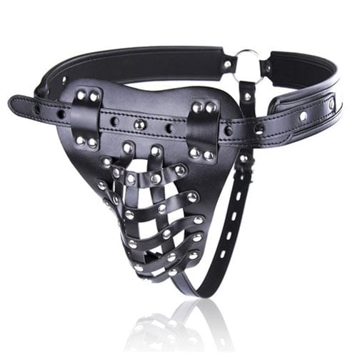 9870M      Alpha Cage Locking Bondage Belt with Chastity Cage Chastity   , Sub-Shop.com Bondage and Fetish Superstore