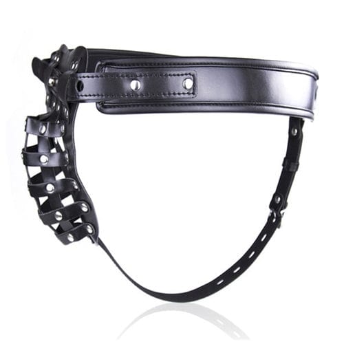 9870M      Alpha Cage Locking Bondage Belt with Chastity Cage Chastity   , Sub-Shop.com Bondage and Fetish Superstore