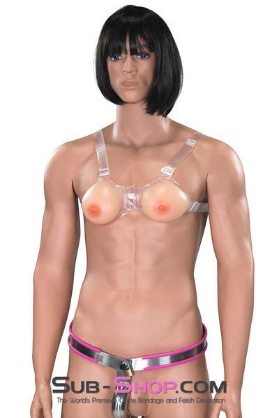 9873RS      Gia Real Feel Silicone Breast Forms with Nipples and Clear Straps, A Cup Breast Forms   , Sub-Shop.com Bondage and Fetish Superstore