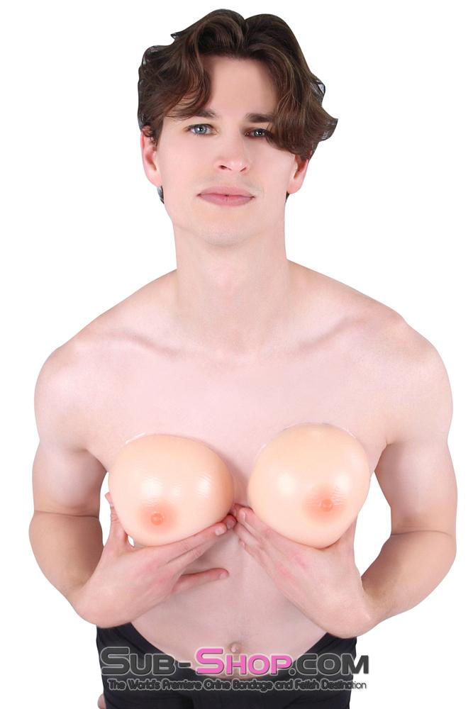 9888RS-SIS Sissy Boi Venus Silicone Real Feel Breast Enhancer Inserts with Nipples, Forced Feminization Fantasy Sissy Humiliation DD Cup Sissy , Sub-Shop.com Bondage and Fetish Superstore