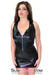 9896RS      Wet Look Mini Dress with Breast Baring Cleavage Zip - LAST CHANCE - Final Closeout! MEGA Deal   , Sub-Shop.com Bondage and Fetish Superstore