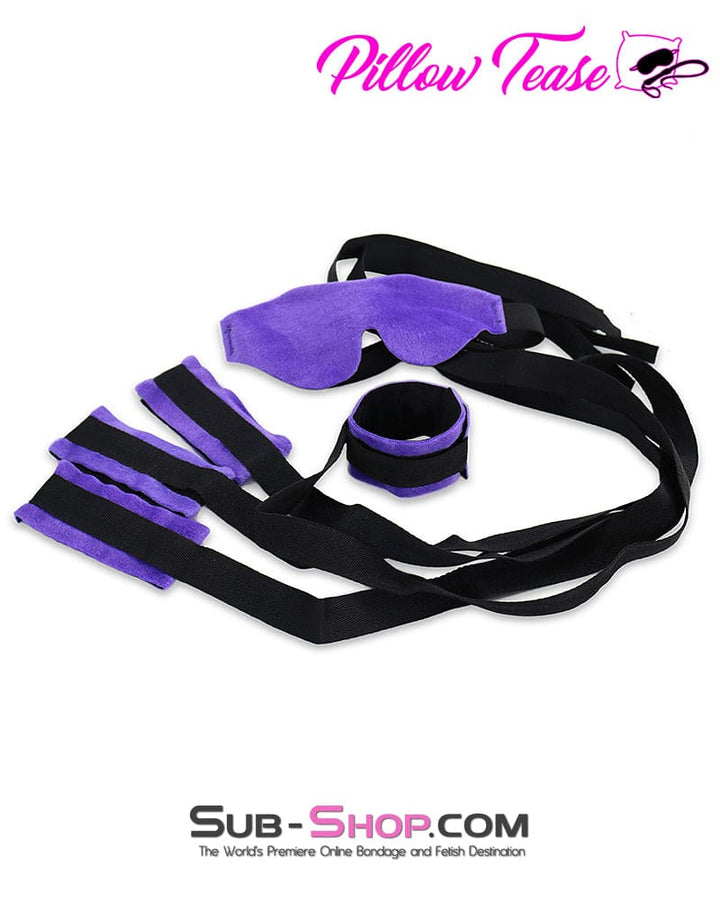 9919DL Beginner Soft Purple Blindfold, Wrist and Ankle Cuffs Bondage Set Bondage Set , Sub-Shop.com Bondage and Fetish Superstore