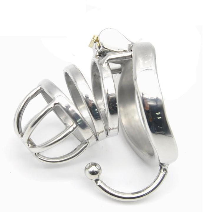 9932RS      Shorty High Security Hard Time Steel Male Chastity with Ball Separation Rod Chastity   , Sub-Shop.com Bondage and Fetish Superstore