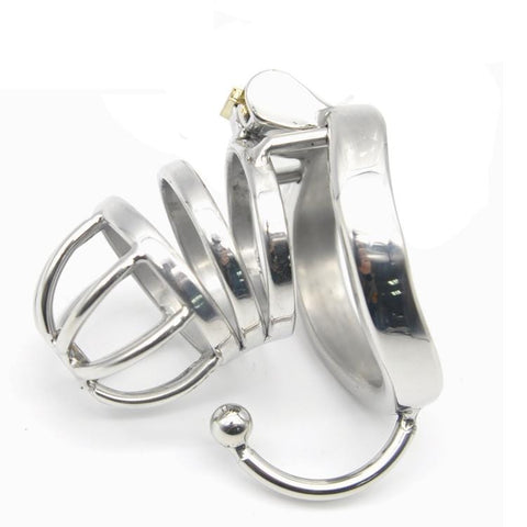 9932RS      Shorty High Security Hard Time Steel Male Chastity with Ball Separation Rod - LAST CHANCE - Final Closeout! MEGA Deal   , Sub-Shop.com Bondage and Fetish Superstore