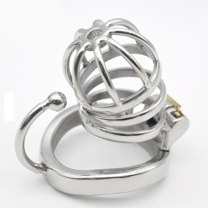 9932RS      Shorty High Security Hard Time Steel Male Chastity with Ball Separation Rod Chastity   , Sub-Shop.com Bondage and Fetish Superstore