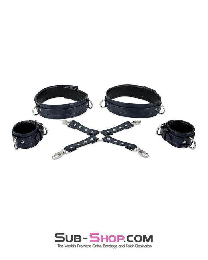 9947M      Padded Bondage Belt, Thigh Cuffs, Wrist Cuffs and Connector Strap Full Bondage Set Bondage Set   , Sub-Shop.com Bondage and Fetish Superstore