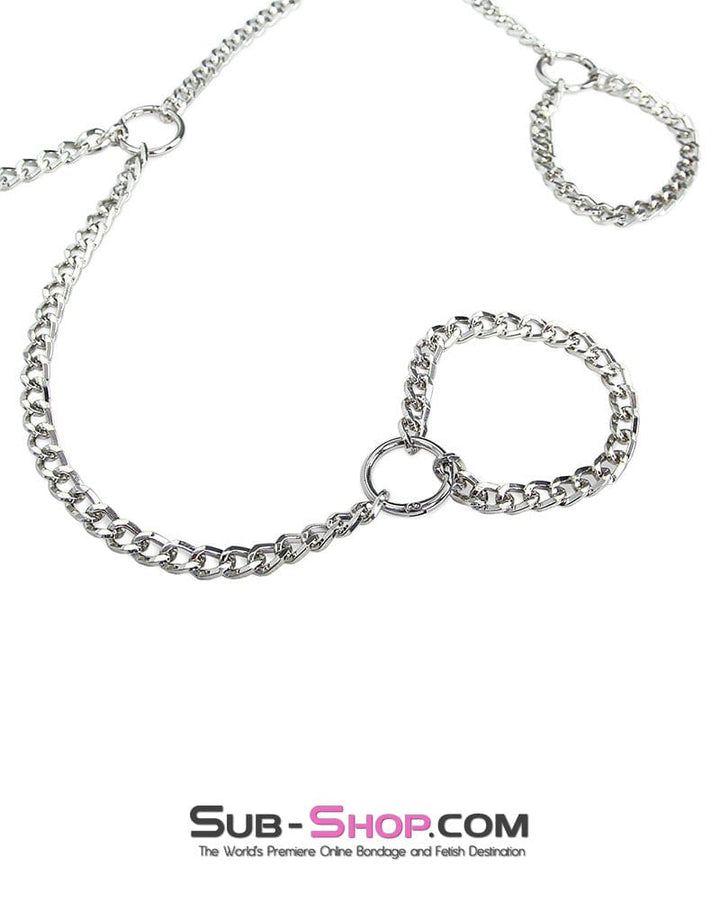 9948M      Bondage Serving Girl Jeweled Collar to Wrist To Ankle Chains - MEGA Deal MEGA Deal   , Sub-Shop.com Bondage and Fetish Superstore