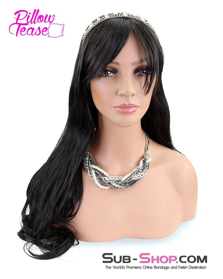 9953RS-SIS      Sissy Dominatrix Long Black Wig Sissy   , Sub-Shop.com Bondage and Fetish Superstore