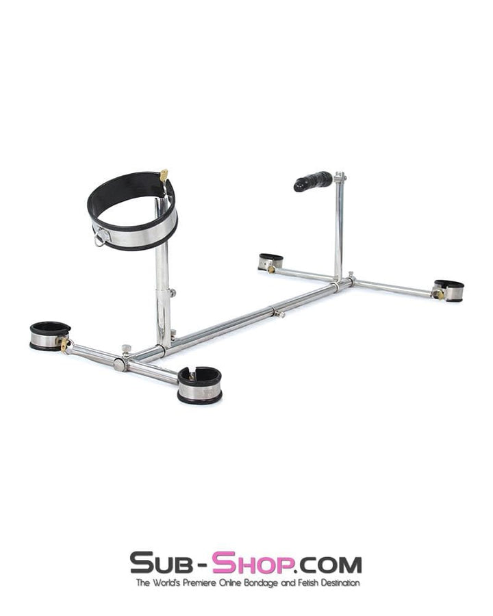 9968M      Slave Stockade with Stainless Steel + Rubber Cuffs and Dildo Set – Large / Extra Large Size Bondage Set   , Sub-Shop.com Bondage and Fetish Superstore