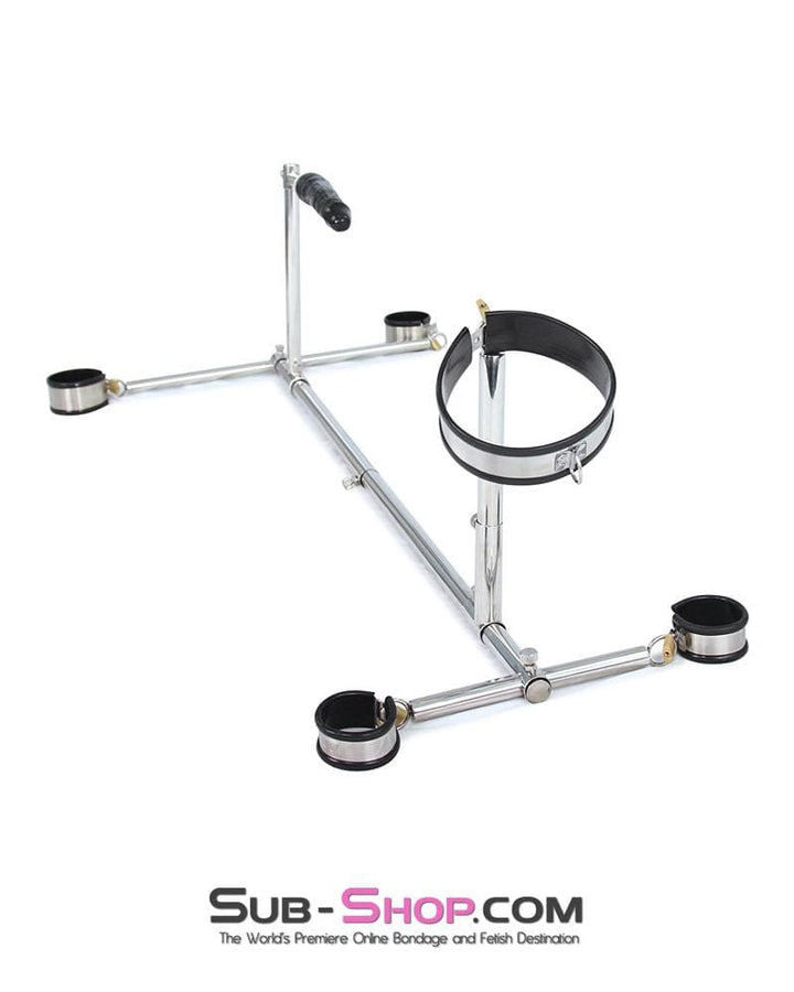 9968M      Slave Stockade with Stainless Steel + Rubber Cuffs and Dildo Set – Large / Extra Large Size Bondage Set   , Sub-Shop.com Bondage and Fetish Superstore