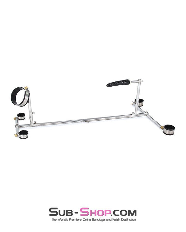 9968M      Slave Stockade with Stainless Steel + Rubber Cuffs and Dildo Set – Large / Extra Large Size Bondage Set   , Sub-Shop.com Bondage and Fetish Superstore