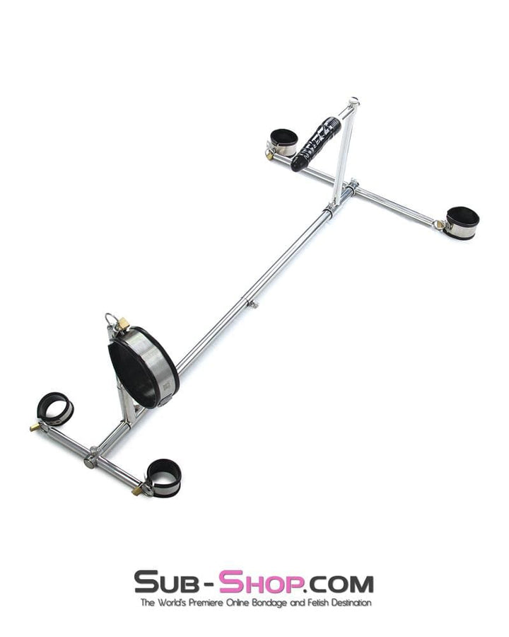 9968M      Slave Stockade with Stainless Steel + Rubber Cuffs and Dildo Set – Large / Extra Large Size Bondage Set   , Sub-Shop.com Bondage and Fetish Superstore