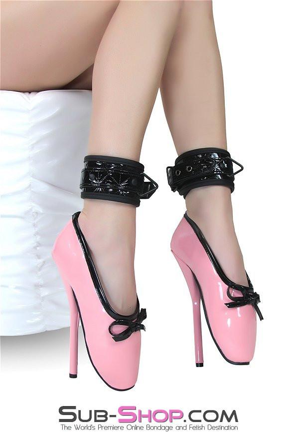 1804DL      Black Diamond Padded Ankle Bondage Cuffs with Black Hardware Wrist and Ankle Bondage   , Sub-Shop.com Bondage and Fetish Superstore