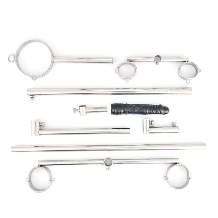 9983M      Slavegirl’s Stockade with Heavy Steel Cuffs and Dildo Set – Small / Medium Size Steel Bondage   , Sub-Shop.com Bondage and Fetish Superstore