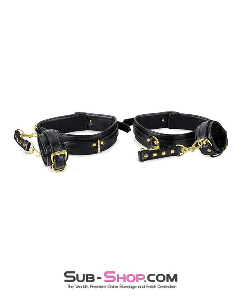 9990M      Gold Standard Supple Thigh Cuffs with Wrist Cuffs and Connections Set - MEGA Deal MEGA Deal   , Sub-Shop.com Bondage and Fetish Superstore