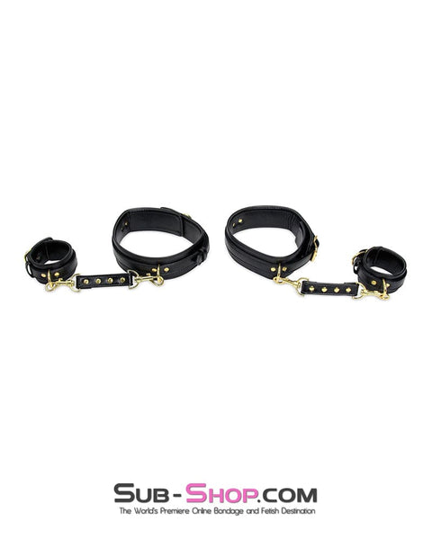 9990M      Gold Standard Supple Thigh Cuffs with Wrist Cuffs and Connections Set Cuffs   , Sub-Shop.com Bondage and Fetish Superstore