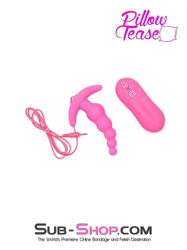 Anal Toys 1503M      Pink Thriller Vibrating Graduated Silicone P-Spot Anal Plug