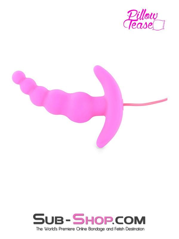 Anal Toys 1503M      Pink Thriller Vibrating Graduated Silicone P-Spot Anal Plug