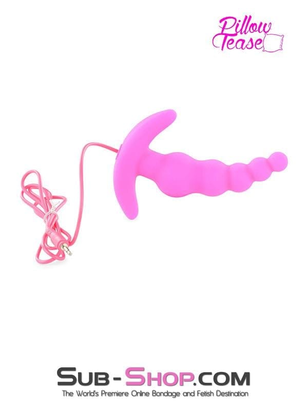 Anal Toys 1503M      Pink Thriller Vibrating Graduated Silicone P-Spot Anal Plug