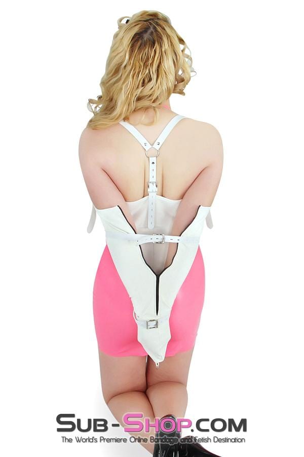 Armbinder 7001M      White Zippered Armbinder with Locking Straps