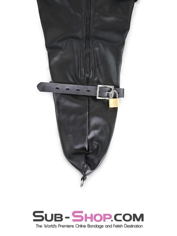 Armbinder 7303M      Ultimate Fantasy Zippered Single Glove Bondage Armbinder with Locking Straps