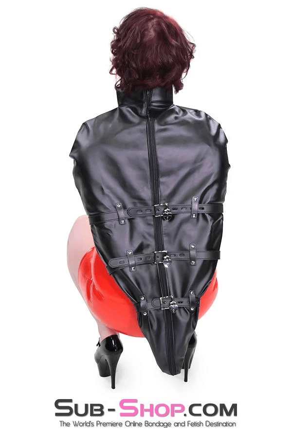 Armbinder 9016DL      Helpless Slave Satin Lined Locking Armbinder Bondage Top
