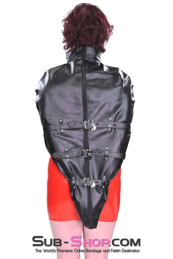 Armbinder 9016DL      Helpless Slave Satin Lined Locking Armbinder Bondage Top
