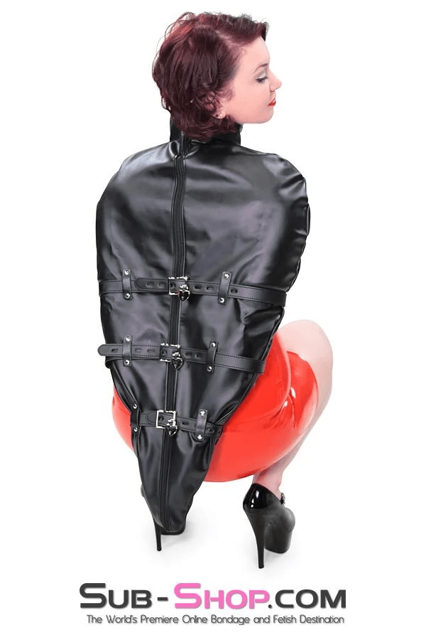 Armbinder 9016DL      Helpless Slave Satin Lined Locking Armbinder Bondage Top