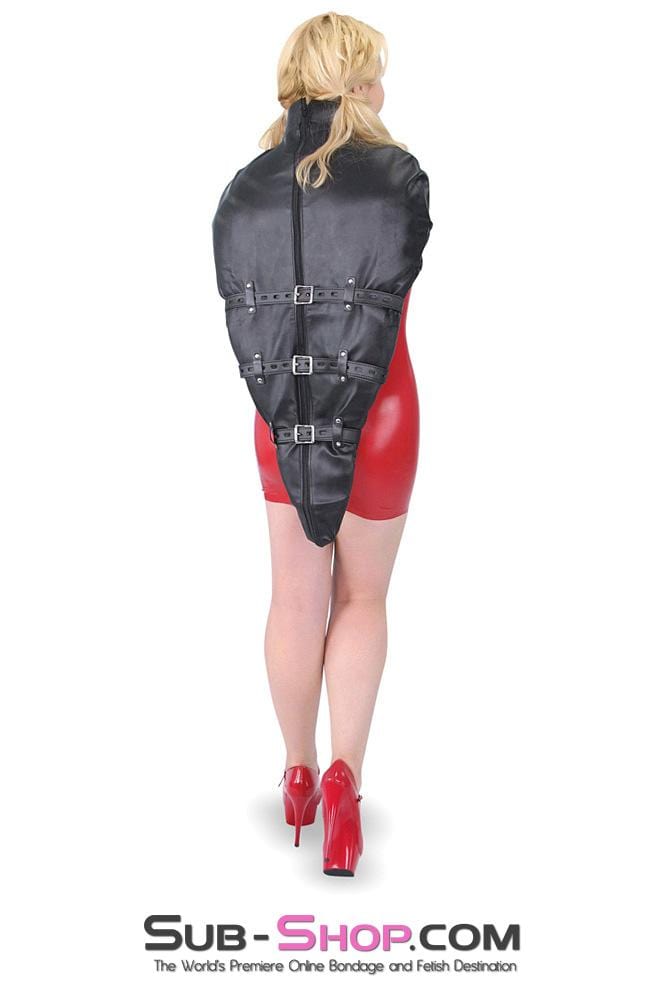 Armbinder 9016DL      Helpless Slave Satin Lined Locking Armbinder Bondage Top