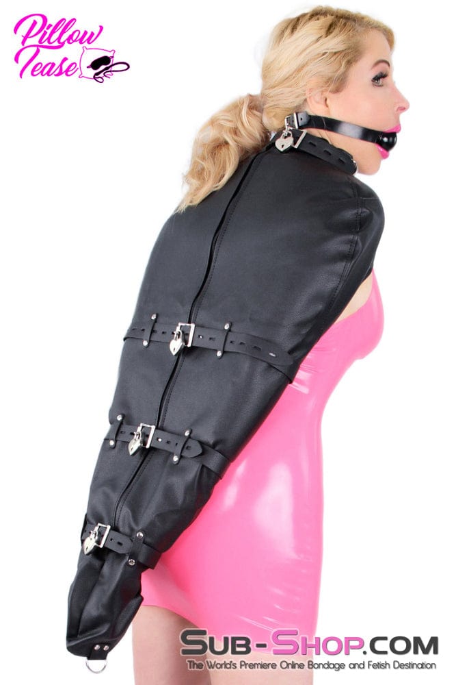 Armbinder 9718BD      Leatherette Open Breast BDSM Armbinder Top