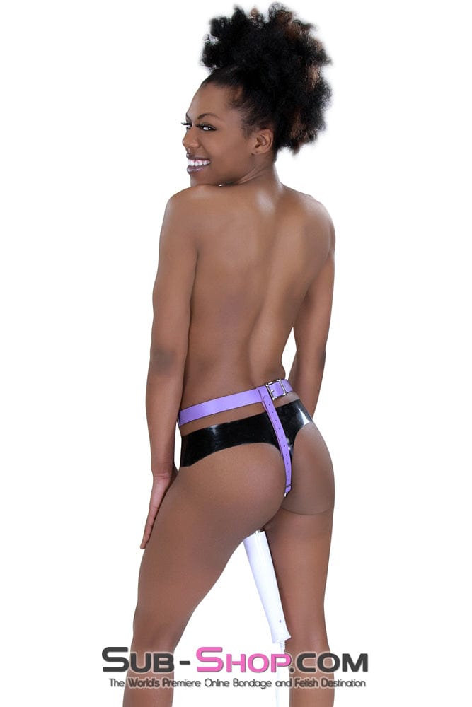 Belt 2219A      Violet Obsession Leather Endless Forced Fantasy Orgasms Vibrating Wand Bondage Belt