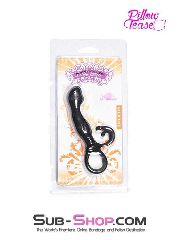Black Friday Blowout 0213M      Aphrodisia Black Silicone Prostate Stimulator - LAST CHANCE - Final Closeout!